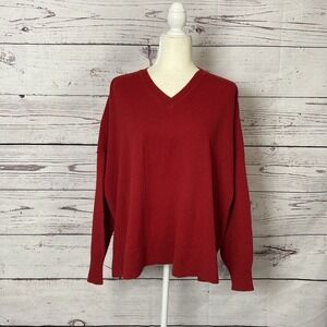Michael Gabriel Sweater Cashmere Avatar‎ Knit One Size Pullover Womens Red Usa